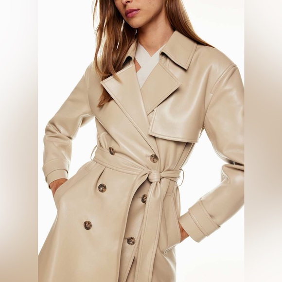 Aritzia Babaton Tabloid Vegan Leather Trench Coat - Picture 13 of 13